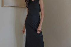 Cloud Maxi Dress with Cut-out in Black - Esse-XXS--