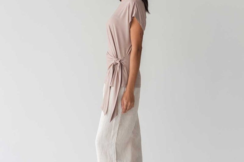 Cloud Top with Side Tie - Esse-Blush-XXS-