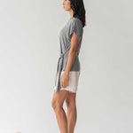 Cloud Top with Side Tie - Esse-Heather Grey-XXS-