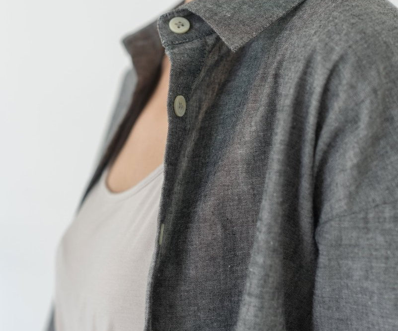 Cocoon Shirt in Denim - Esse - XS - 