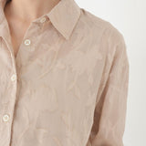 Cocoon Shirt in Floral Appliqué - Esse - Blush - XS - 