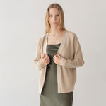 Cotton Cashmere Cardigan - Esse - Warm Sand - One Size - 