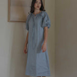 Country Dress in Dusty Blue - Esse-XXS (MTO)-Option 1-