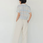 Cropped Shirt - Watercolour Plaid - Esse - Sommer - XS - 