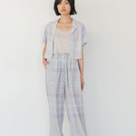 Cropped Shirt - Watercolour Plaid - Esse - Sommer - XS - 