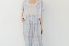 Elongate Elastic Pants - Watercolour Plaid - Esse - Sommer - XXS - Petite (2 inches shorter)