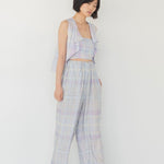 Elongate Elastic Pants - Watercolour Plaid - Esse - Sommer - XXS - Petite (2 inches shorter)