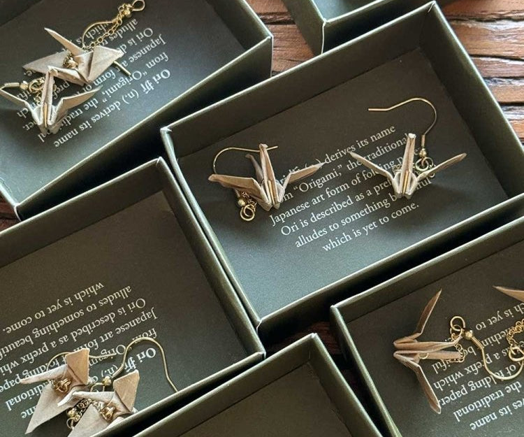 Esse x The Ori Project Drop Earrings - Esse - Ocha Crane - Gold - 