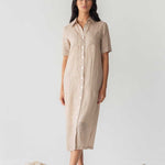 Lumen Shirt Dress in Warm Sand - Esse-XXS (MTO)-None / Options 1 - 2-