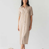 Lumen Shirt Dress in Warm Sand - Esse-XXS (MTO)-None / Options 1 - 2-