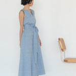 Organic Cotton Maxi Dress in Denim - Esse - XS - 