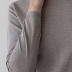 Rolled Neck Merino Top - Esse - Warm Sand - One Size - 