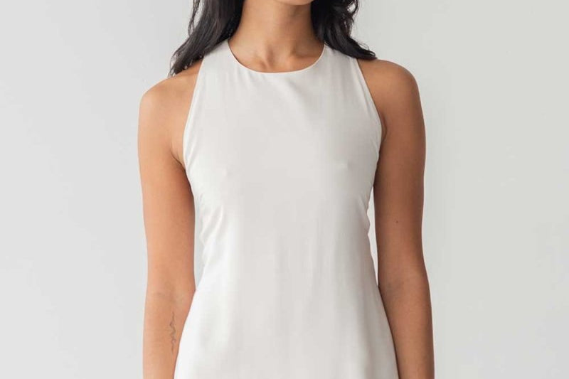 Twist Back Slip Dress - Esse - Chalk - XXS - 