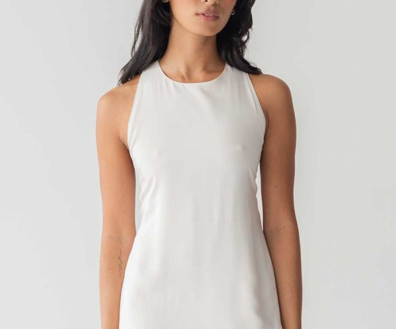 Twist Back Slip Dress - Esse - Chalk - XXS - 