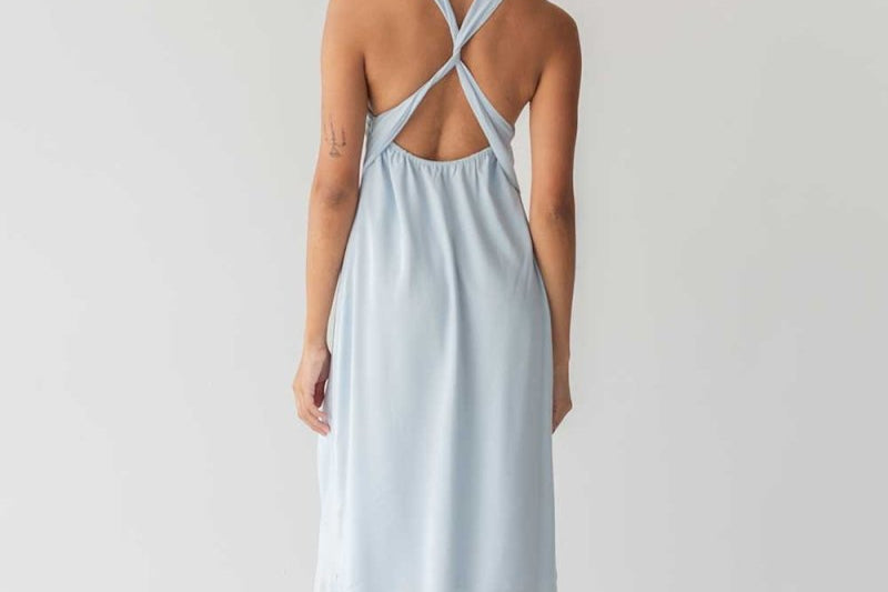 Twist Back Slip Dress - Esse - Chalk - XXS - 