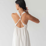 Twist Back Slip Dress - Esse - Chalk - XXS - 