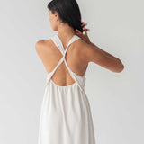 Twist Back Slip Dress - Esse - Chalk - XXS - 