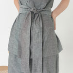 Wrap Vest in Dark Denim - Esse - Black - XS - 